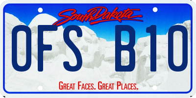 SD license plate 0FSB10