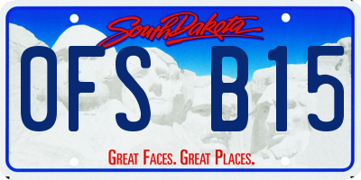 SD license plate 0FSB15