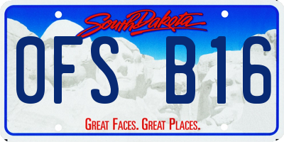 SD license plate 0FSB16