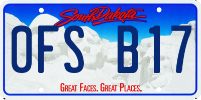 SD license plate 0FSB17