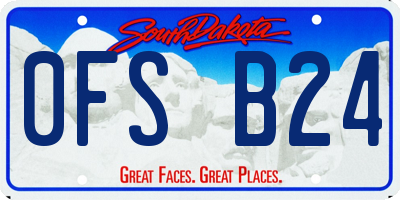 SD license plate 0FSB24