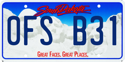 SD license plate 0FSB31
