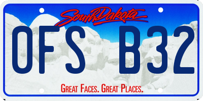 SD license plate 0FSB32