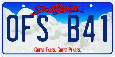 SD license plate 0FSB41