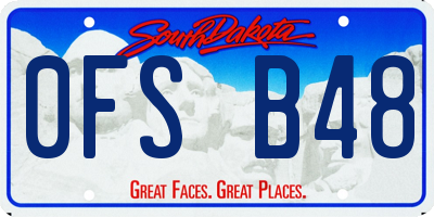 SD license plate 0FSB48