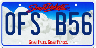 SD license plate 0FSB56