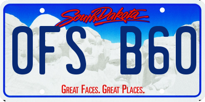 SD license plate 0FSB60
