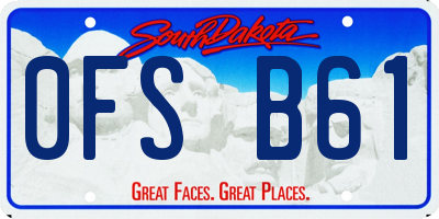 SD license plate 0FSB61