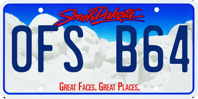SD license plate 0FSB64