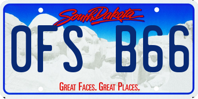SD license plate 0FSB66