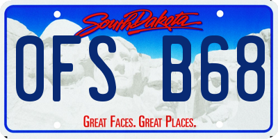 SD license plate 0FSB68