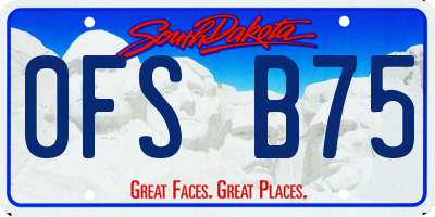 SD license plate 0FSB75