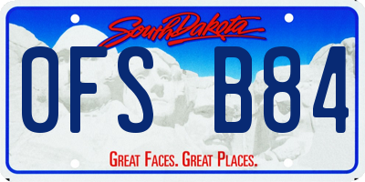 SD license plate 0FSB84