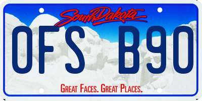 SD license plate 0FSB90