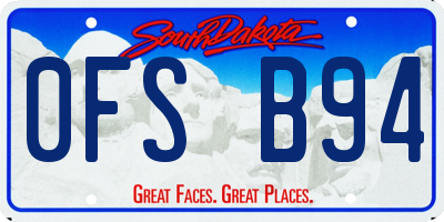 SD license plate 0FSB94