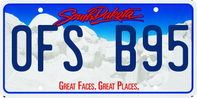 SD license plate 0FSB95