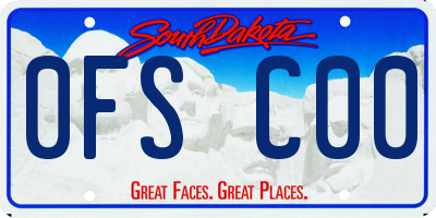 SD license plate 0FSC00