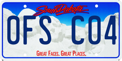 SD license plate 0FSC04