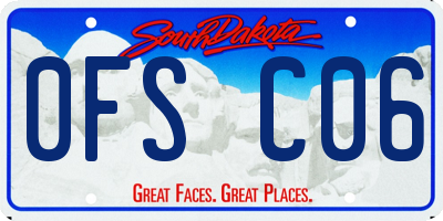SD license plate 0FSC06