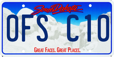 SD license plate 0FSC10
