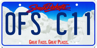 SD license plate 0FSC11
