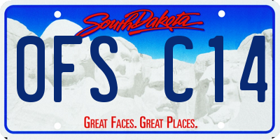 SD license plate 0FSC14