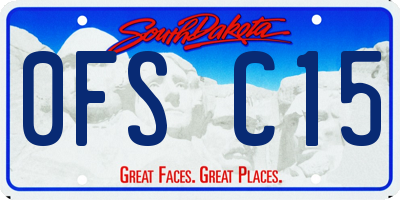 SD license plate 0FSC15