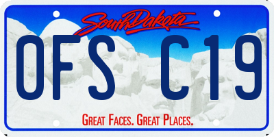 SD license plate 0FSC19