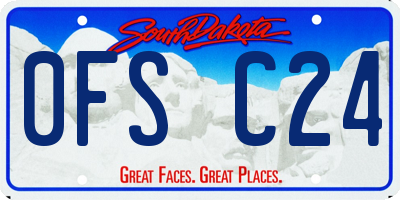 SD license plate 0FSC24