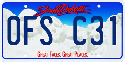 SD license plate 0FSC31