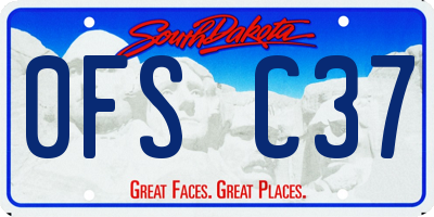 SD license plate 0FSC37
