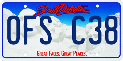 SD license plate 0FSC38