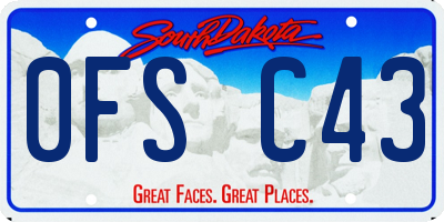 SD license plate 0FSC43