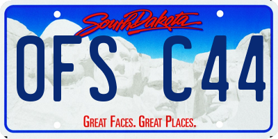 SD license plate 0FSC44