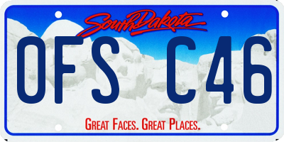 SD license plate 0FSC46