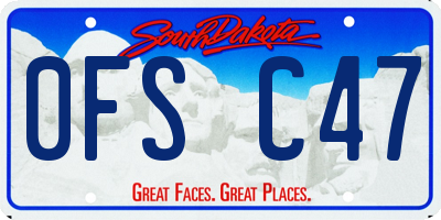 SD license plate 0FSC47