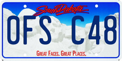 SD license plate 0FSC48