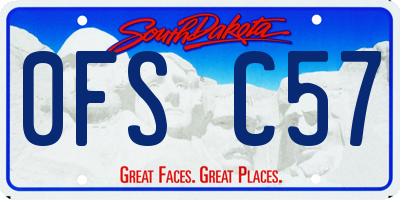 SD license plate 0FSC57