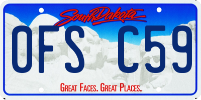 SD license plate 0FSC59