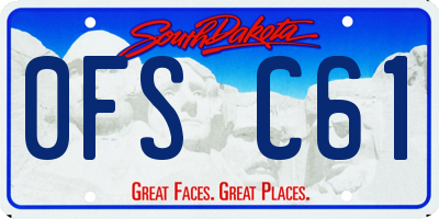 SD license plate 0FSC61