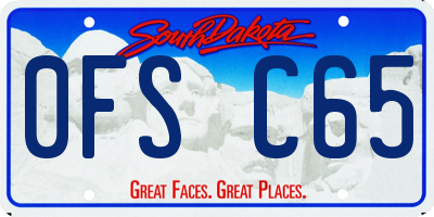 SD license plate 0FSC65