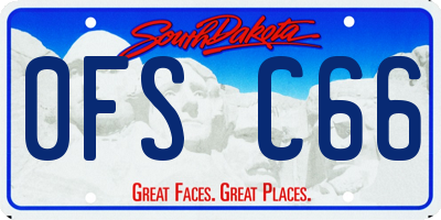 SD license plate 0FSC66