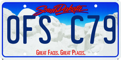 SD license plate 0FSC79