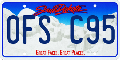 SD license plate 0FSC95