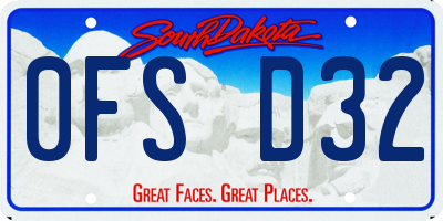 SD license plate 0FSD32