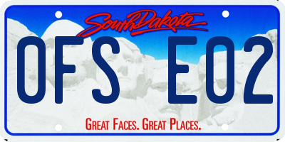 SD license plate 0FSE02