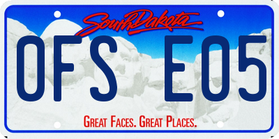 SD license plate 0FSE05