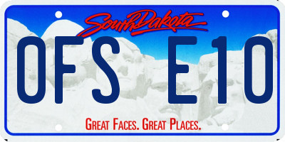 SD license plate 0FSE10