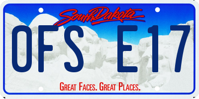 SD license plate 0FSE17