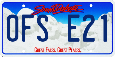 SD license plate 0FSE21